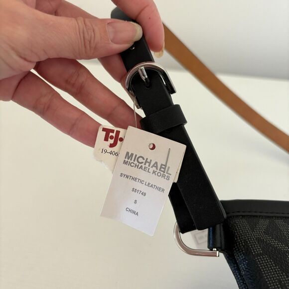MICHAEL KORS MINI LOGO SHOULDER HANDBAG BLACK $68 NEW - Picture 3 of 9